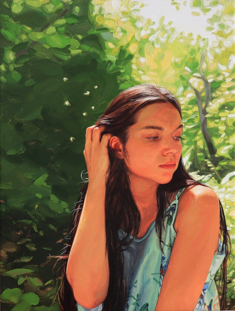 Laura Sanders, Alice Said There Were Flies, 2020, Oil oncanvas, 32x24 in.