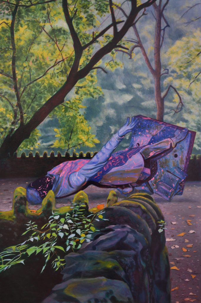 Daina Higgins, Jefferson Davis, Richmond, VA, 2021 Oil on panel 30×20 inches.