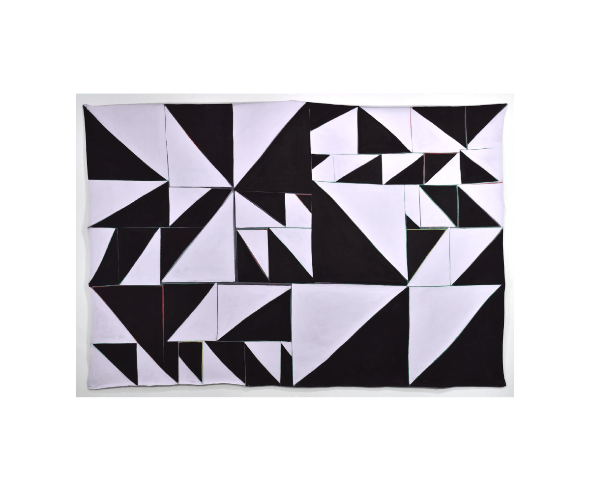 Heather Jones, <em>No Doubt In My Mind Where You Belong</em>, 2025, Enamel on canvas, 72 x 108 in. Heather Jones, No Doubt In My Mind Where You Belong, 2025, Enamel on canvas, 72 x 108 in.