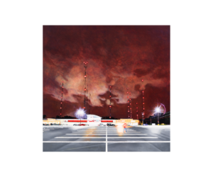 Daina Higgins Ivy Ridge at Night 2020, Oil on canvas, 36 x 36 inches