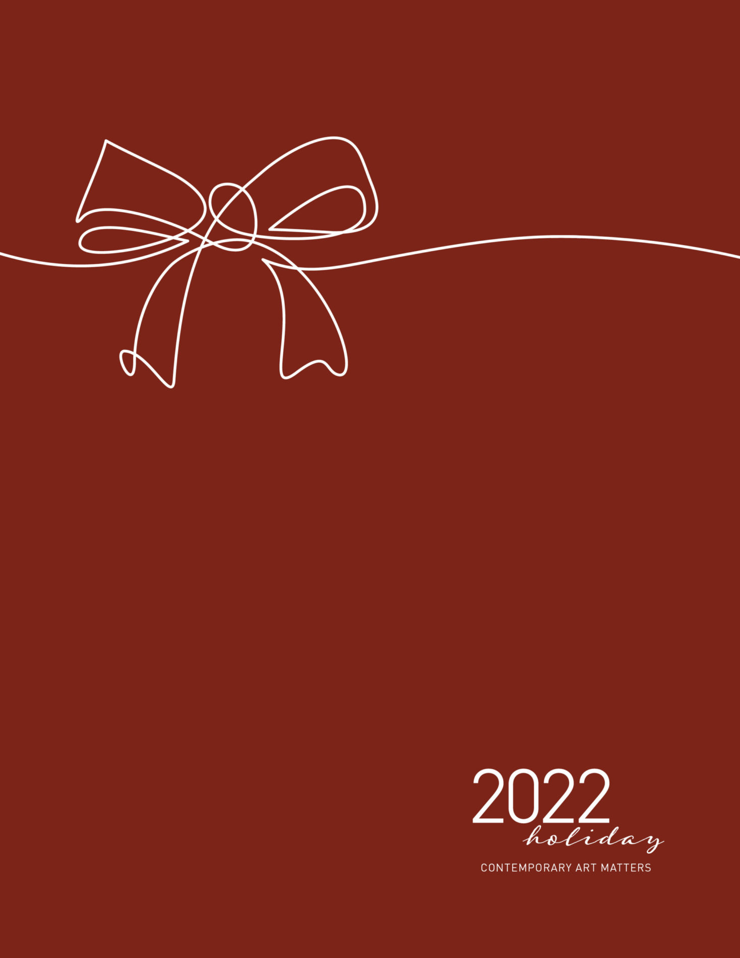 Contemporary Art Matters 2022 Holiday Catalog cover