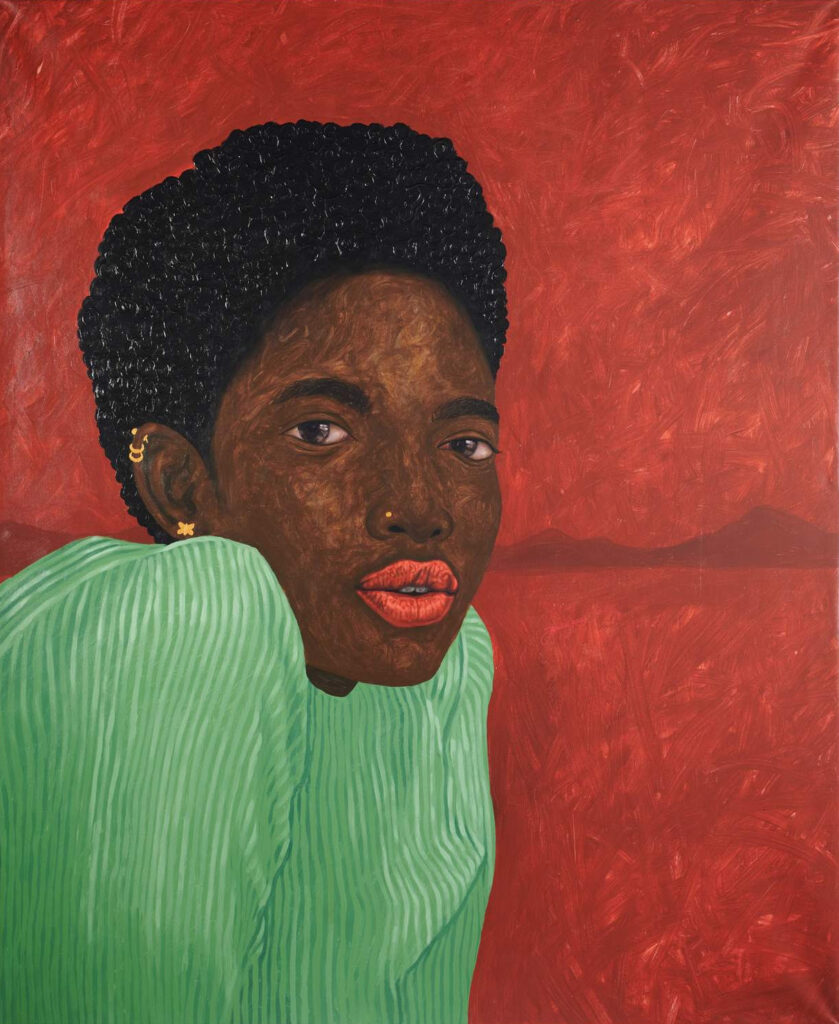 Jephthah Bentsil-Kobiah, Solitude, 2023, Acrylic on canvas, 78 x 64 in.