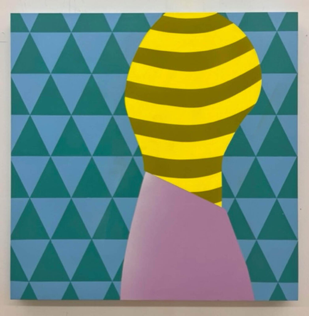 Almond Zigmund, Round About, 2024, Acrylic on Panel, 24 x 24 x 1 in.