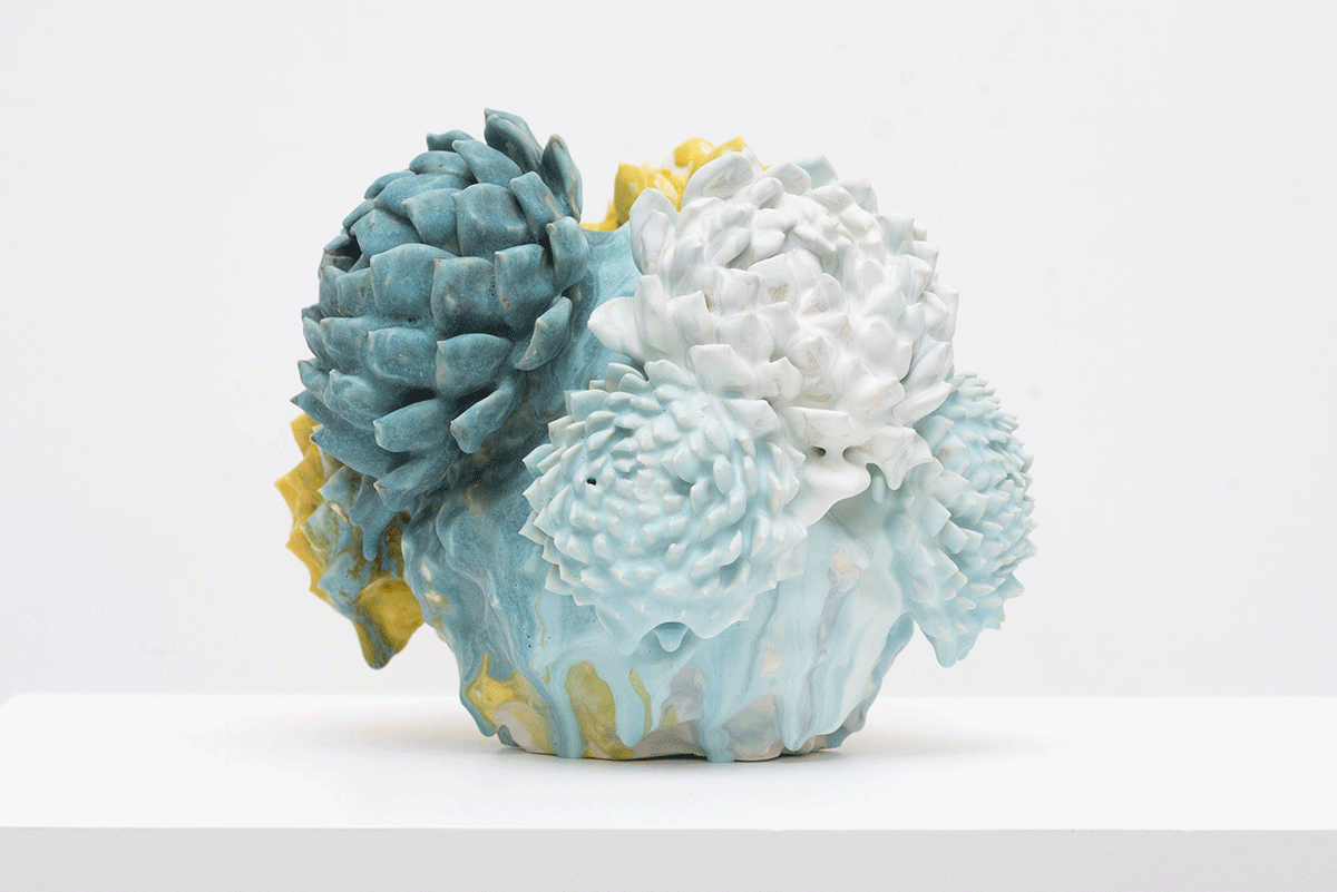 Matt Wedel, Flower Tree (MWS25-017) Standard & Alt View, 2025, Porcelain, 10½ x 12 x 11½ in.