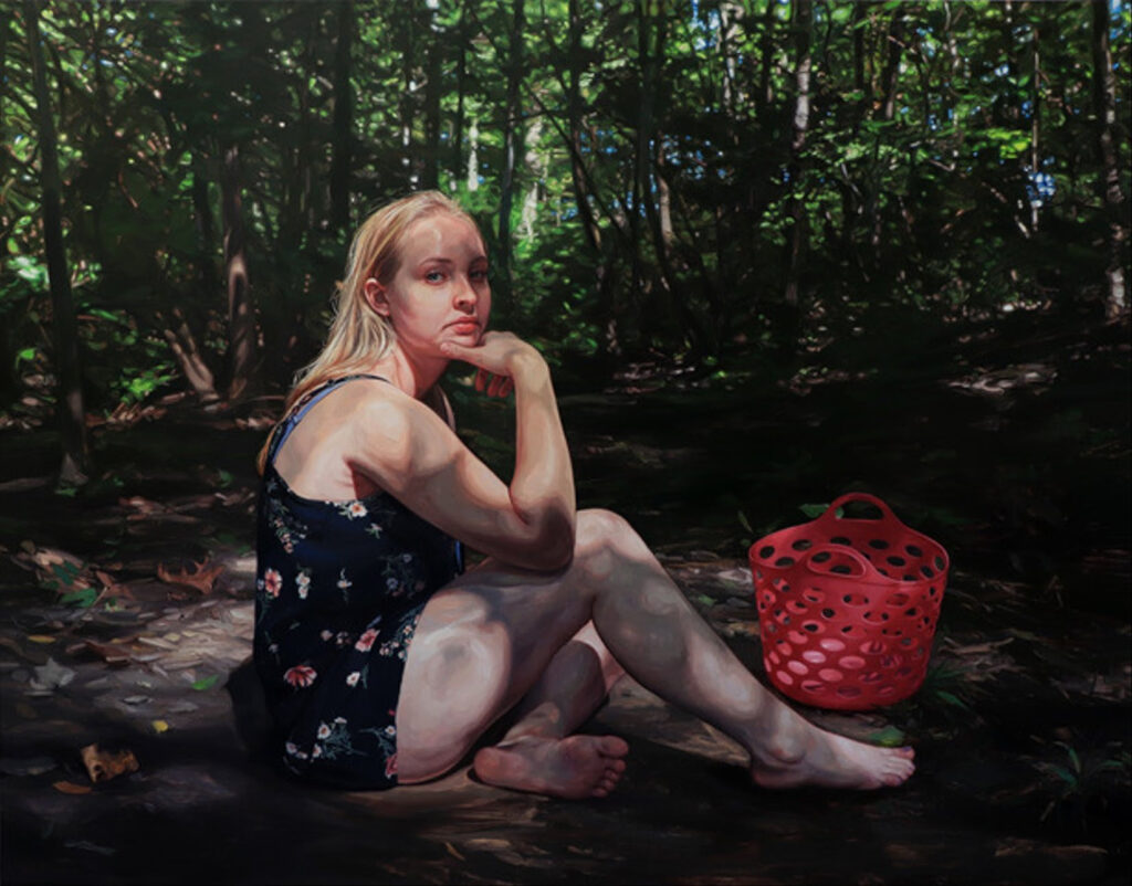 Laura Sanders, Victorine, By Herself, 2019, Oil on Canvas, 50×64 in. Laura Sanders, Victorine, By Herself, 2019, Oil on Canvas, 50x64 in.