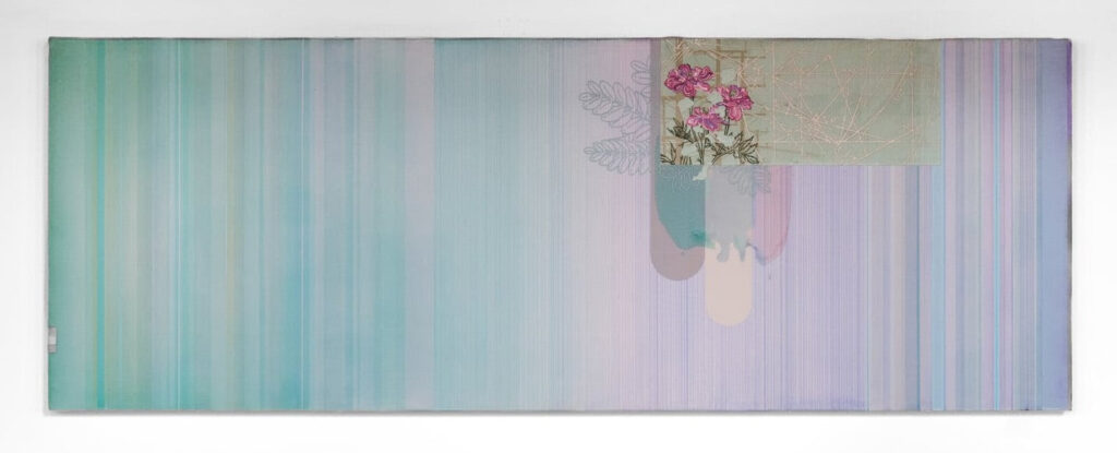 Dion Johnson, Planet Earth is Blue, 2006, Acrylic on canvas, 24 x 66 in.