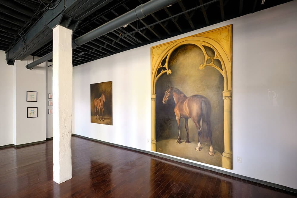 Madeleine Bunbury: Portraits of Horses install