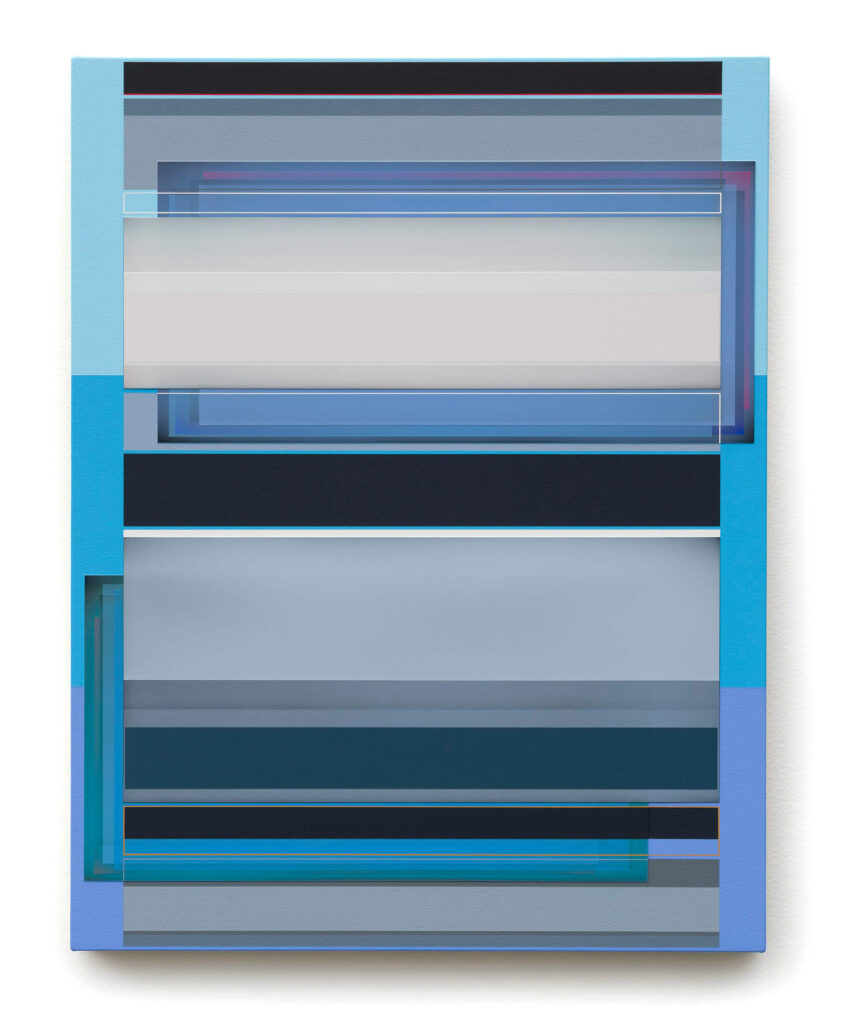 Patrick Wilson, Trout Fishing, 2025, Acrylic on canvas, 27 x 21 in.