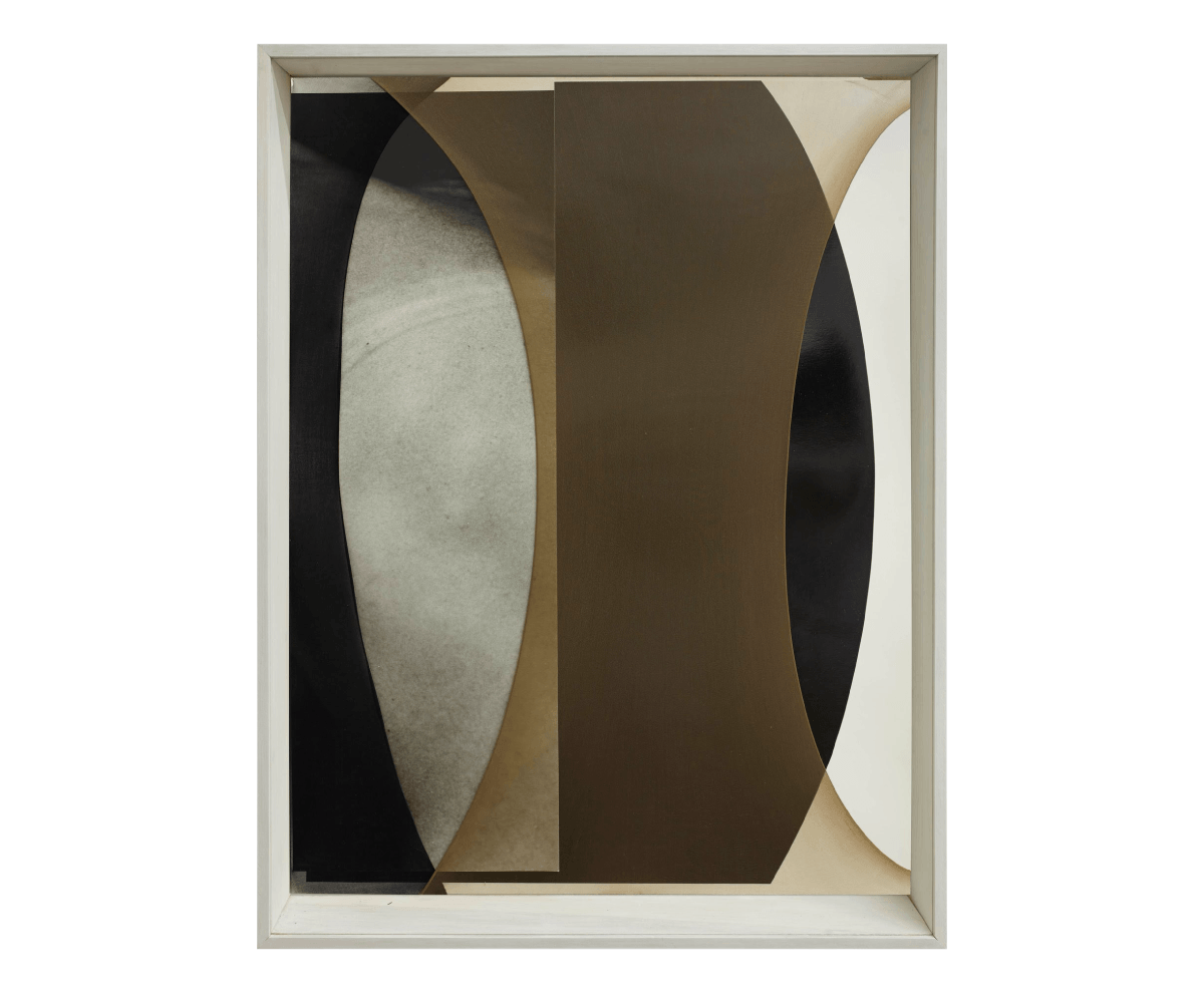 Sheree Hovsepian, <em>Stretch Mark</em>, 2018, Silver gelatin photographs, silver gelatin photograms, nylon, 25.2 x 19 x 4 in. Sheree Hovsepian, Stretch Mark, 2018, Silver gelatin photographs, silver gelatin photograms, nylon, 25.2 x 19 x 4 in.