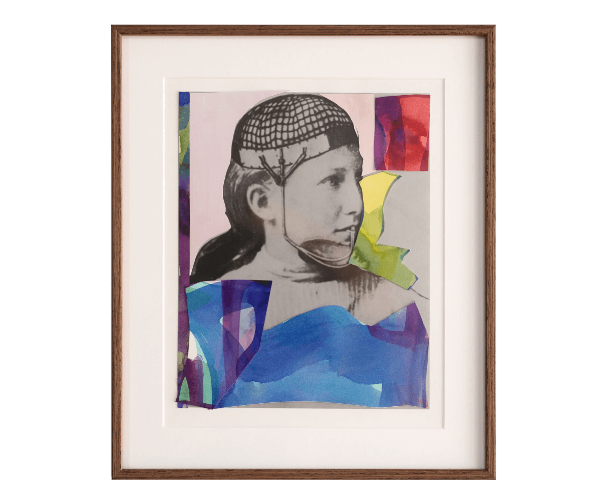 Melissa Meyer, <em>Femmage 2</em>, Spring 2015, Collage with photograph and watercolors, 10 x 8 in., 14½ x 12¼ x 1 in. (framed) Melissa Meyer, Femmage 2, Spring 2015, Collage with photograph and watercolors, 10 x 8 in., 14½ x 12¼ x 1 in. (framed)